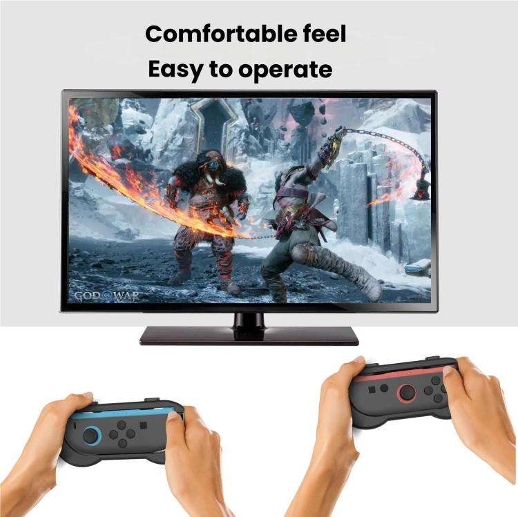 For Nintendo Switch 2 Joy-Con 1pair Comfort Grip with Adjustable Wrist Band(Black)