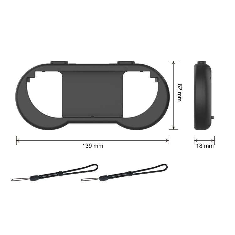 For Nintendo Switch 2 Joy-Con 1pair Comfort Grip with Adjustable Wrist Band(Black)