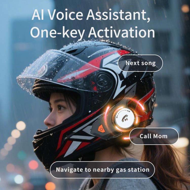 M9 Motorcycle Helmet Bluetooth Headset IPX6 Waterproof,  Auto Answer, HD Sound for Riders/Deliver...