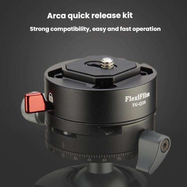 FlexiFilm TG-Q2S Aluminum Alloy Arca Quick Release Plate Gimbal Slide Rail Quick Release Parts(Si...