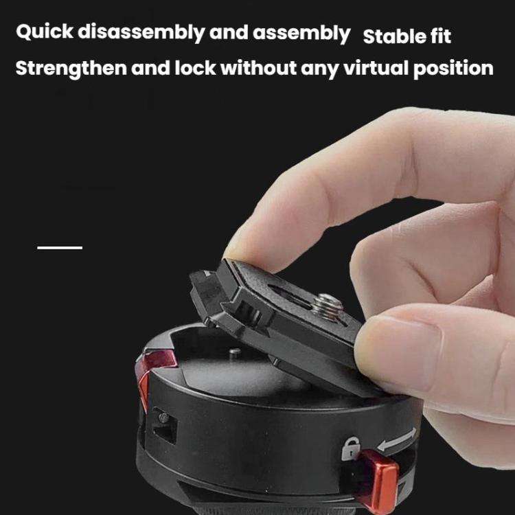 FlexiFilm TG-Q2S Aluminum Alloy Arca Quick Release Plate Gimbal Slide Rail Quick Release Parts(Red)