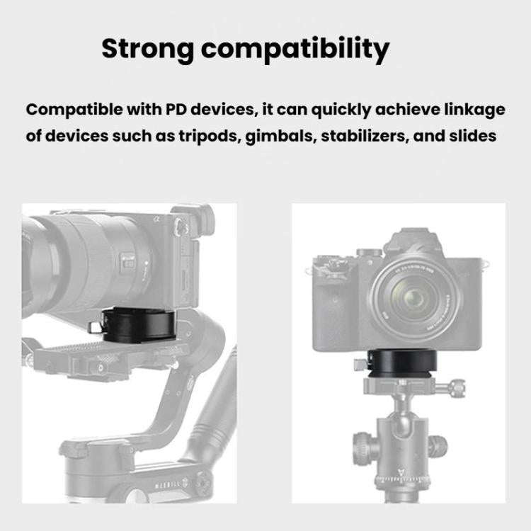 FlexiFilm TG-Q2S Aluminum Alloy Arca Quick Release Plate Gimbal Slide Rail Quick Release Parts(Si...