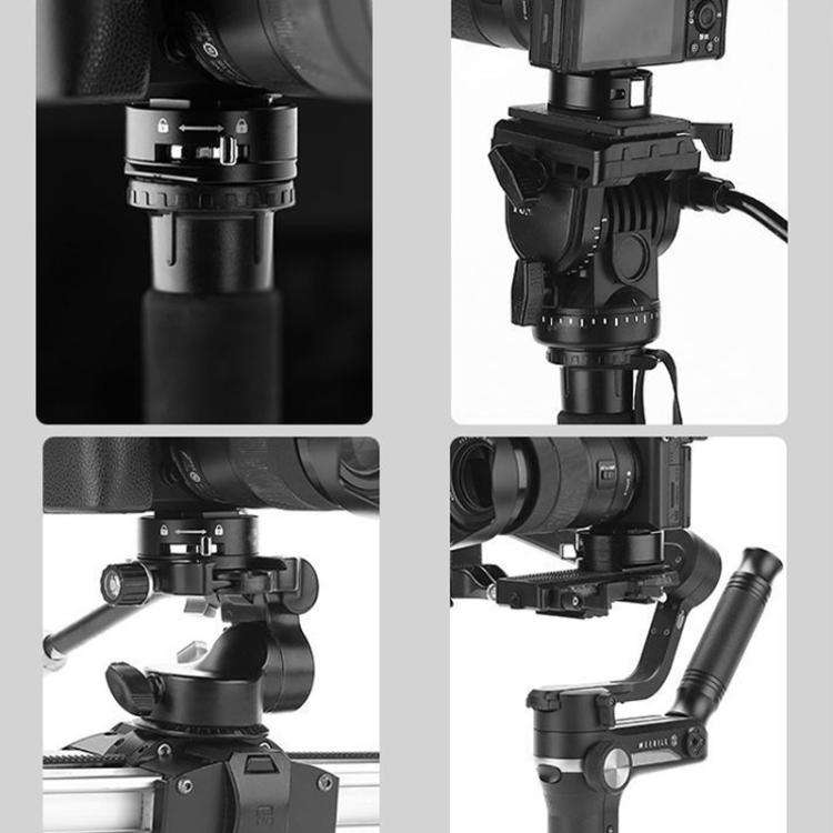 FlexiFilm TG-Q2S Aluminum Alloy Arca Quick Release Plate Gimbal Slide Rail Quick Release Parts(Red)