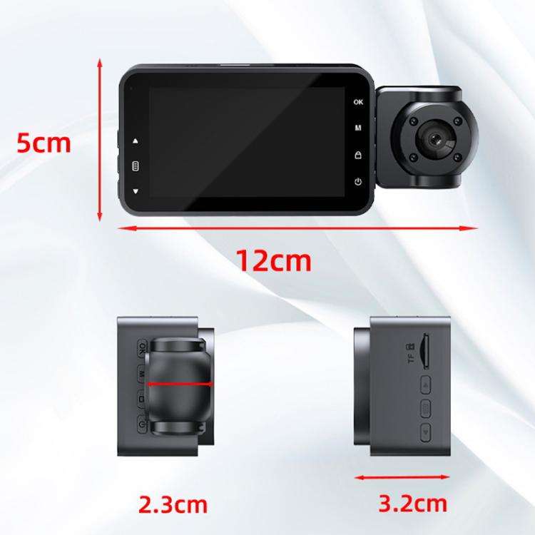 1080P HD Infrared Night Vision XWIFI Interconnected Driving Recorder, Specification: Three-recording