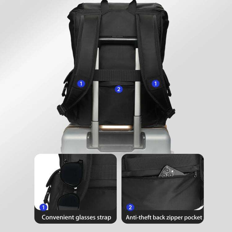 Tigernu School Backpack 14-Inch Laptop Bag With Flip-Top For Travel, Work & Daily Use Black Regular