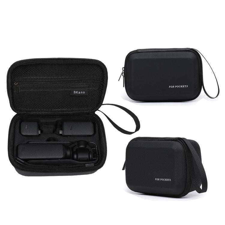 For DJI Pocket 3 Standard/Long-Battery Version BKANO Hard Case Slim Handheld Storage Bag(Black)