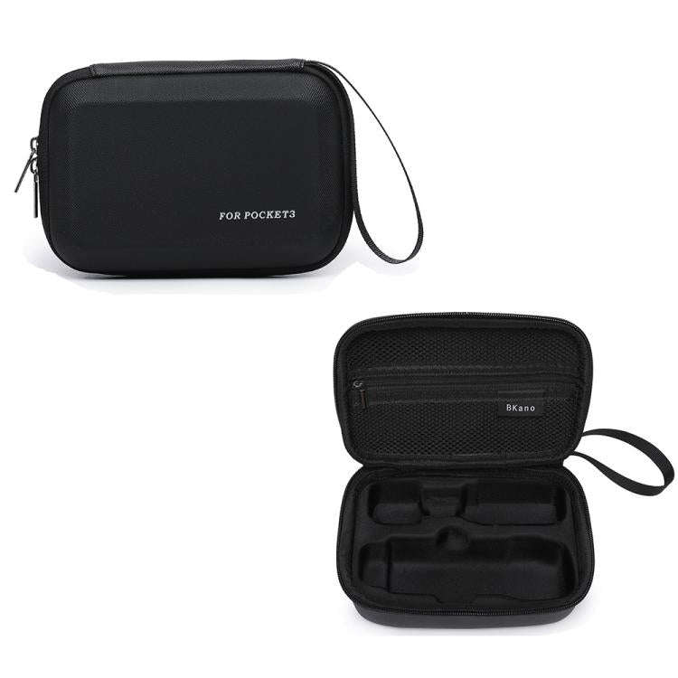 For DJI Pocket 3 Standard/Long-Battery Version BKANO Hard Case Slim Handheld Storage Bag(Black)