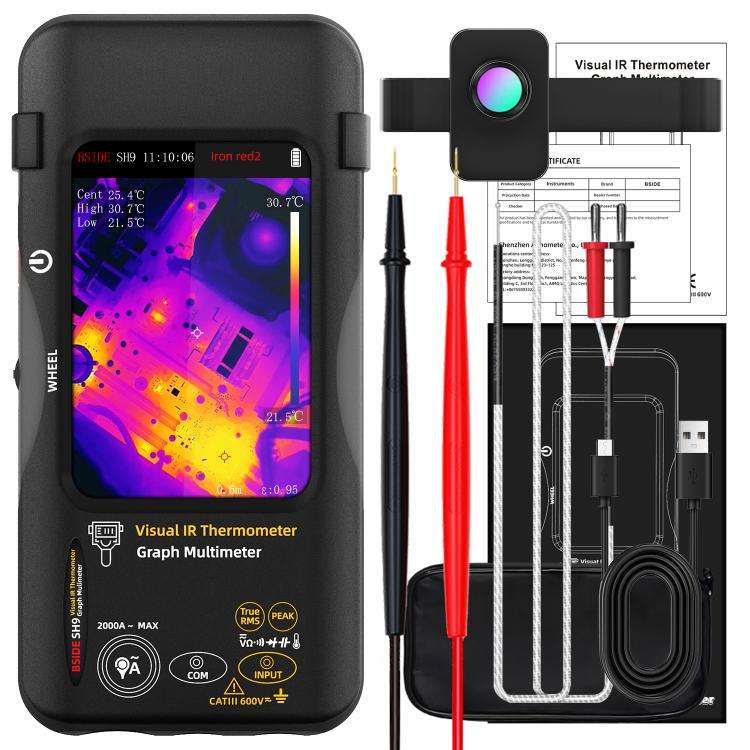 Standard+Macro Lens BSIDE SH9 Infrared Thermal Imaging Multimeter Touchscreen High-Definition The...