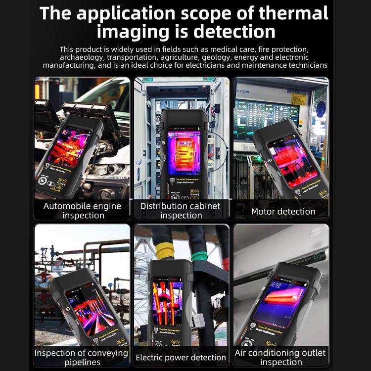 Standard+Macro Lens BSIDE SH9 Infrared Thermal Imaging Multimeter Touchscreen High-Definition The...