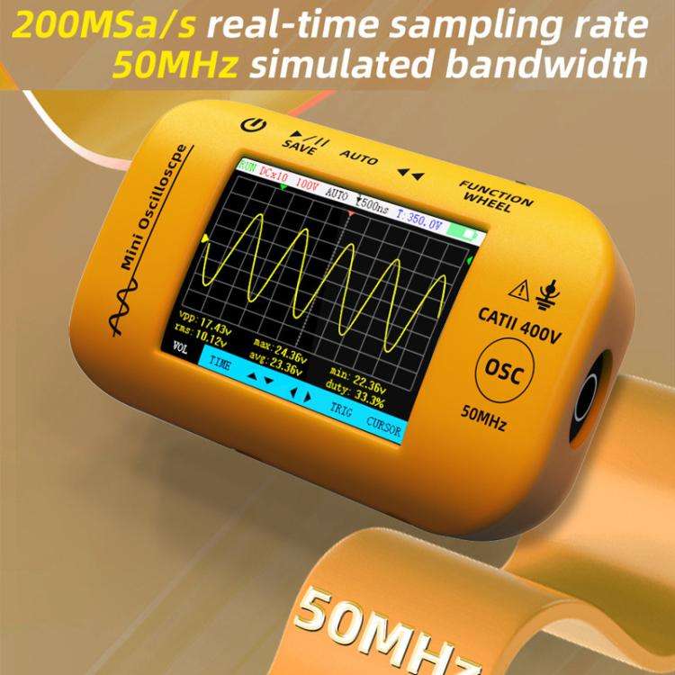 BSIDE OT4 Miniature Oscilloscope Signal Generator Rechargeable Handheld Color Screen 50MHz Oscill...
