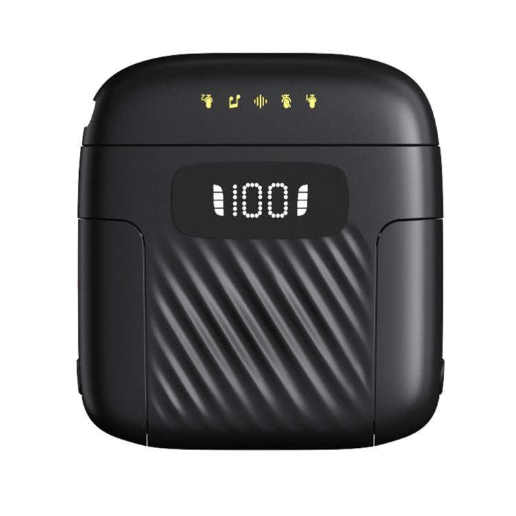 One To Two Mini Wireless Collar-clip Noise-cancelling Microphone With Charging Case(Black)