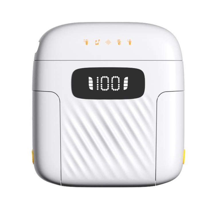 One To Two Mini Wireless Collar-clip Noise-cancelling Microphone With Charging Case(White)