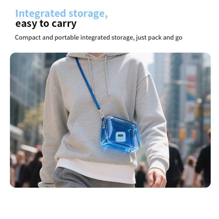 One To Two Mini Wireless Collar-clip Noise-cancelling Microphone With Charging Case(White)