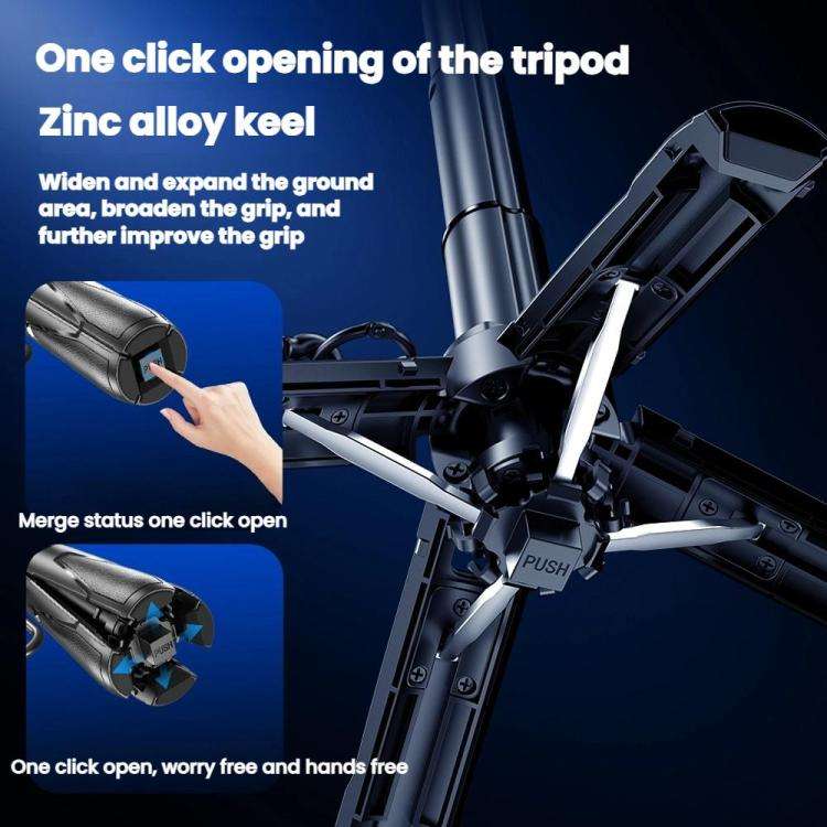 Portable Retractable Bluetooth Selfie Stick For Mobile Phones, Color: P15-H1 Black
