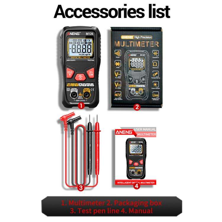 ANENG Anti-burn Electrical Digital Display Fully Automatic Digital Multimeter(M126)