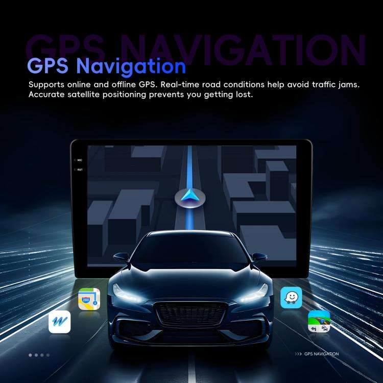 10 inch 4+128G Universal Android 15 Central Control Large Screen Car Wireless Carplay Navigation ...