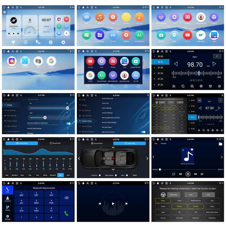 10 inch 4+128G Universal Android 15 Central Control Large Screen Car Wireless Carplay Navigation ...