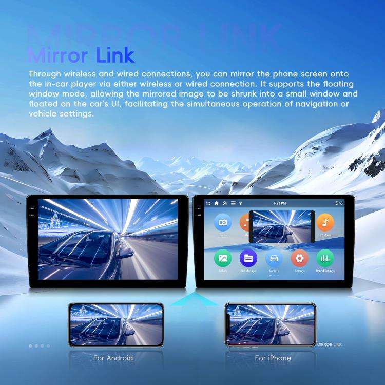10 inch 4+128G Universal Android 15 Central Control Large Screen Car Wireless Carplay Navigation ...