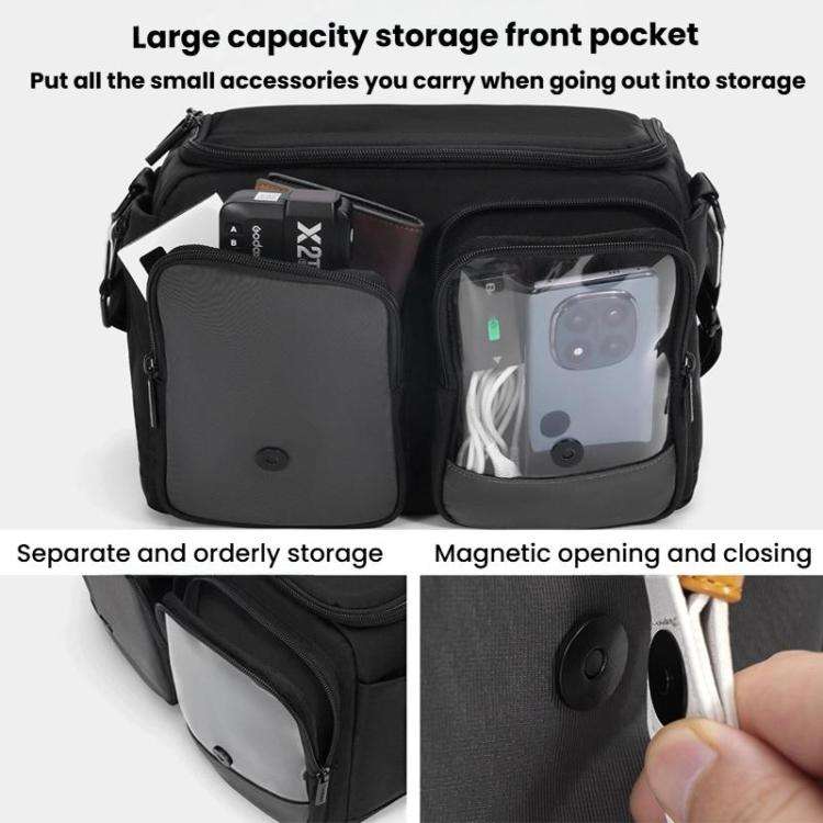 Cwatcun D219 Medium Single Shoulder Camera Bag Multifunctional Photography Bag