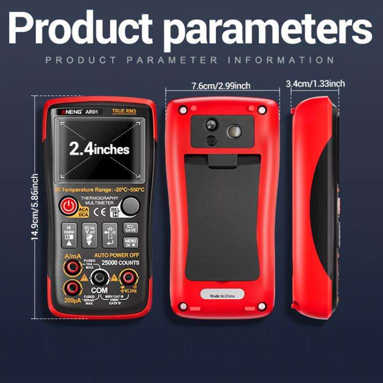 ANENG 2 In 1 HD Infrared Thermal Imager Digital Multimeter(AR01)