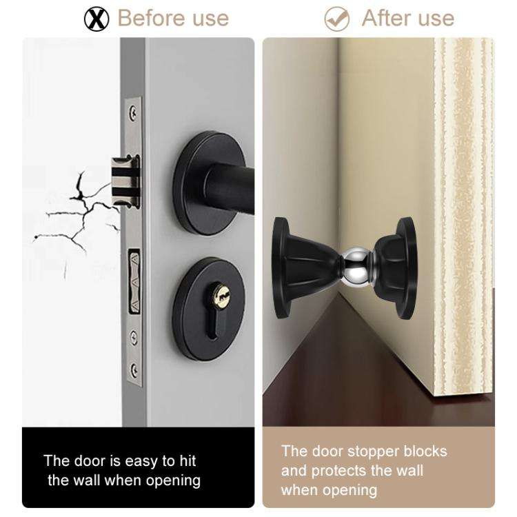 Magnetic Silicone 7cm Door Stopper No Drill Quiet Anti-Collision Wall Protector Universal Door Ho...