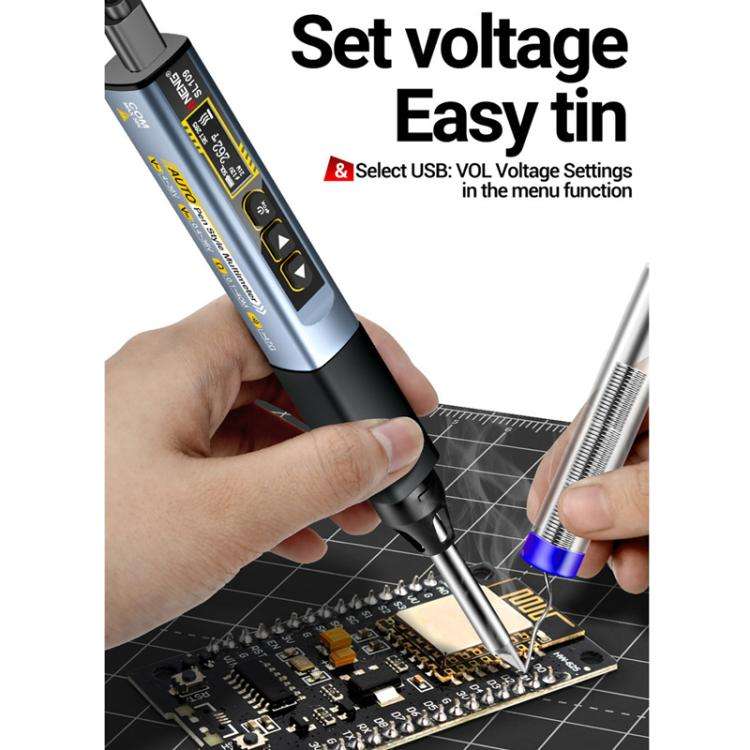 ANENG Portable Internal Heating Soldering Iron With Digital Multimeter(Black)