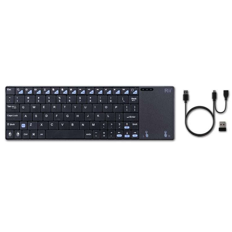 Rii K12+ Office Computer Notebook Silent 2.4GHz Wireless Mini Keyboard(Black)