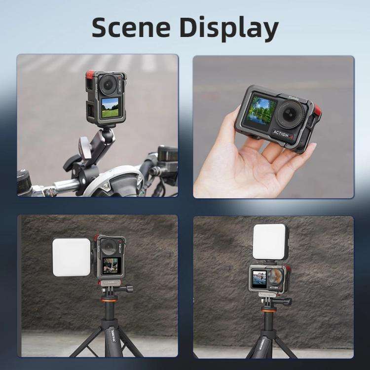 For DJI Action 5 Pro/Action 4/Action 3 Flymile Aluminum Alloy Camera Cage Protective Metal Frame(...