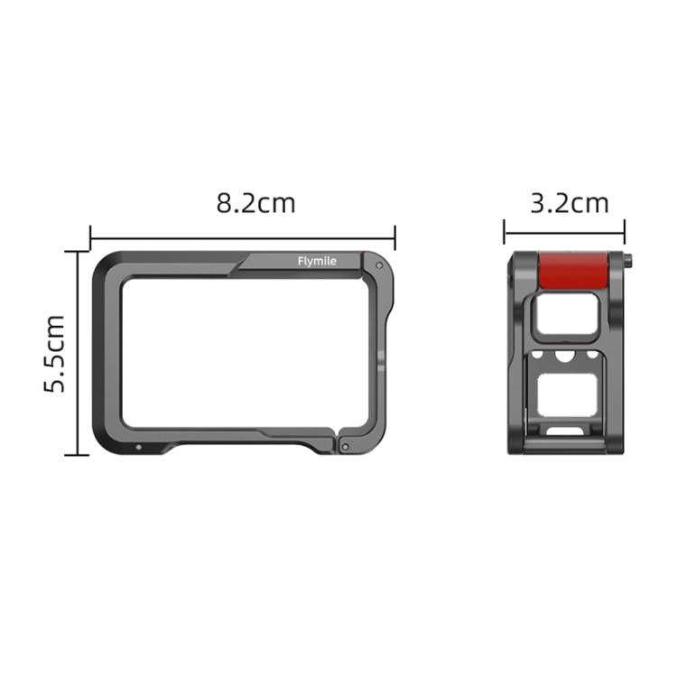 For DJI Action 5 Pro/Action 4/Action 3 Flymile Aluminum Alloy Camera Cage Protective Metal Frame(...