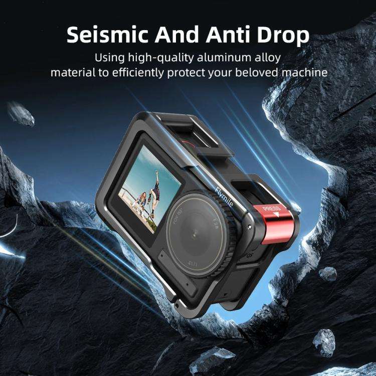 For DJI Action 5 Pro/Action 4/Action 3 Flymile Aluminum Alloy Camera Cage Protective Metal Frame(...