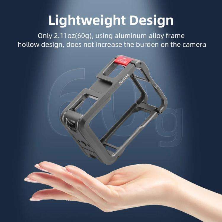 For DJI Action 5 Pro/Action 4/Action 3 Flymile Aluminum Alloy Camera Cage Protective Metal Frame(...