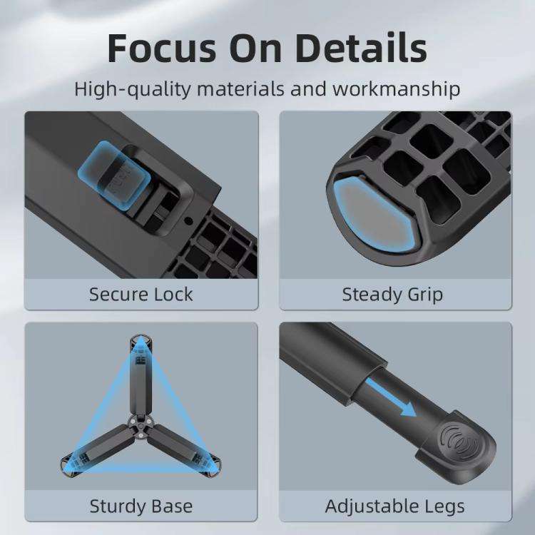 Flymile Extendable Mini Tripod With 1/4-Inch Screw For Action Cameras Phone Clip Set