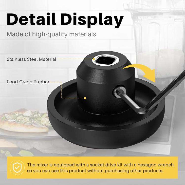 For Vitamix 5200 5006 5012 5057 Drive Socket Mushroom Head Blender Parts(Black)