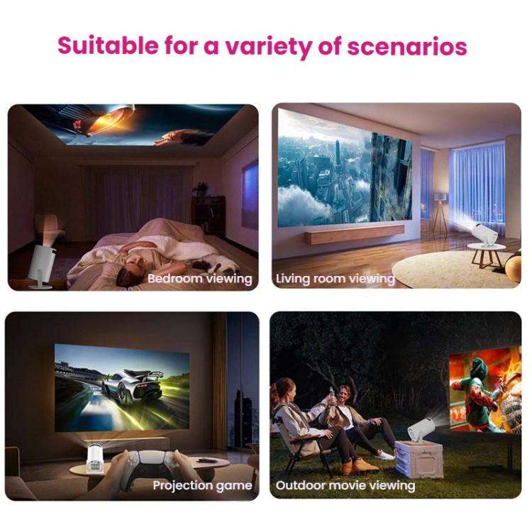 HY200 Home 1080P Projector Mini HD Smart WiFi Projector EU Plug