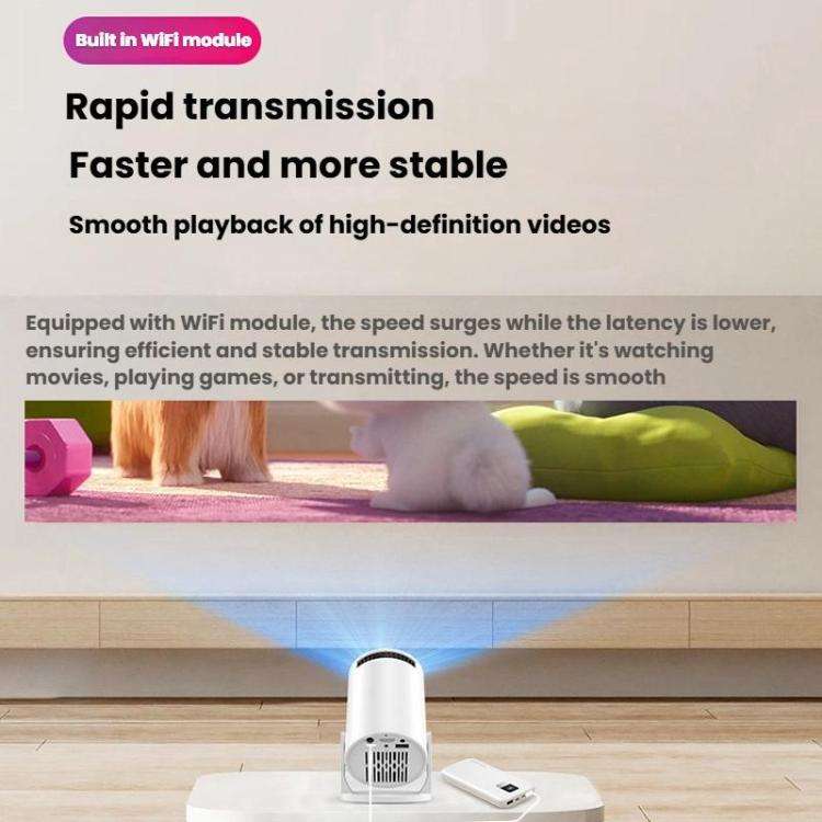 HY200 Home 1080P Projector Mini HD Smart WiFi Projector EU Plug
