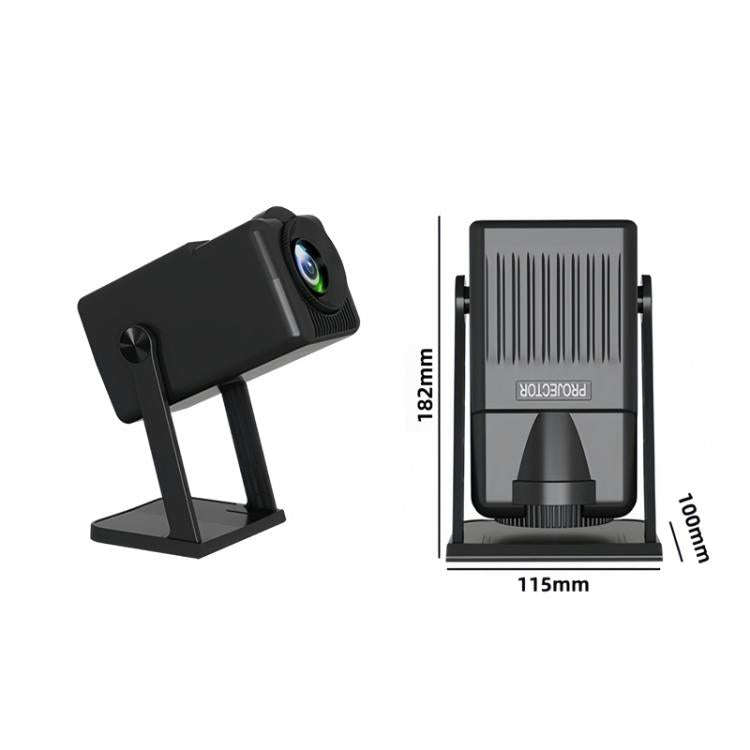 K300 Home 1080P Wireless Projector Mini 4K HD Smart Projector UK Plug(Black)