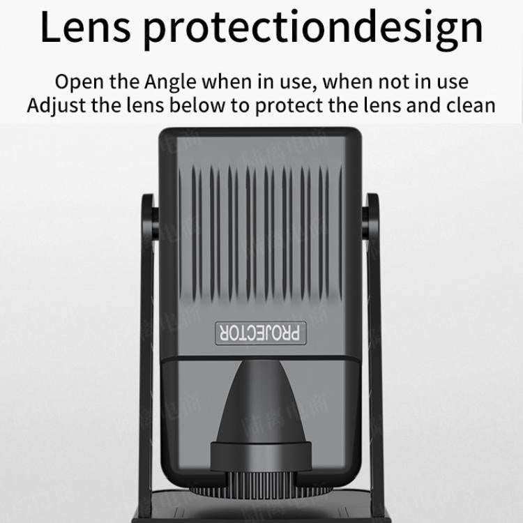K300 Home 1080P Wireless Projector Mini 4K HD Smart Projector US Plug(Black)