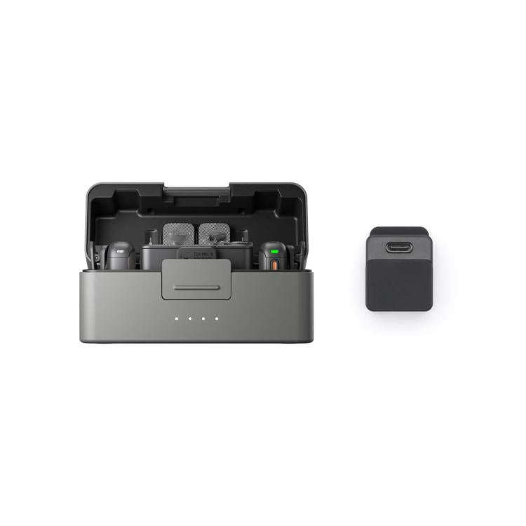 Original 2 TX + 1 RX + Charging Case + Camera Adapter For DJI Mic 3