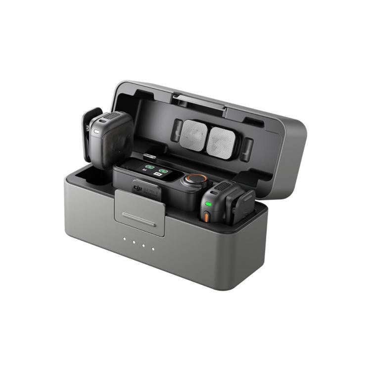 Original 2 TX + 1 RX + Charging Case + Camera Adapter For DJI Mic 3