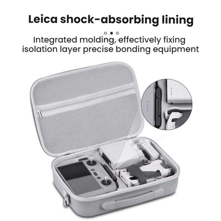 For DJI MINI 4 PRO BRDRC Remote Control Accessories Storage Handbag(Gray)