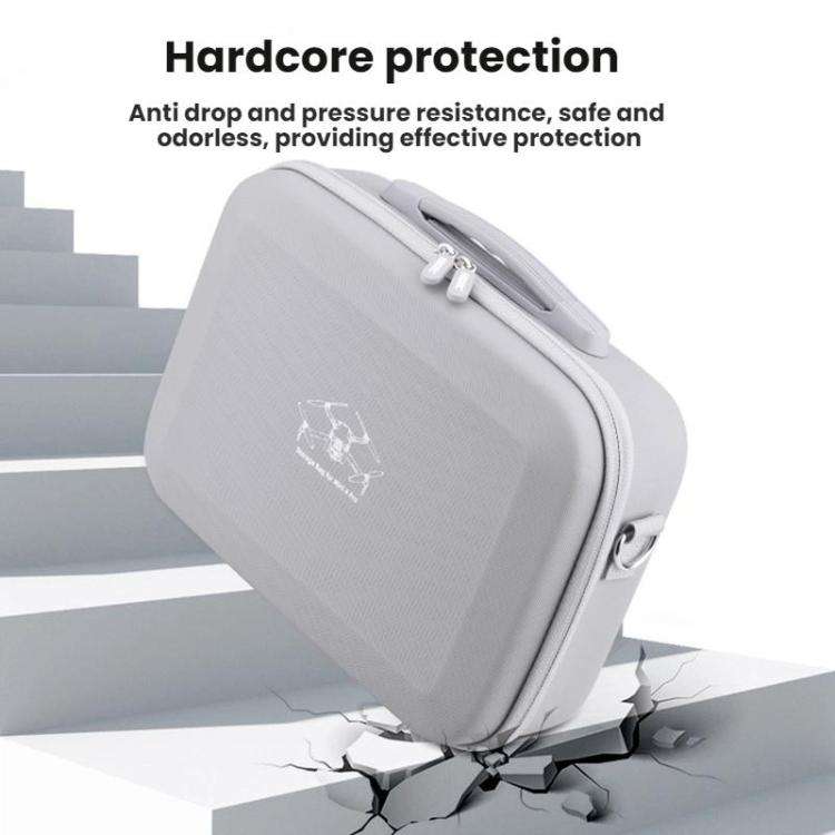 For DJI MINI 4 PRO BRDRC Remote Control Accessories Storage Handbag(Gray)