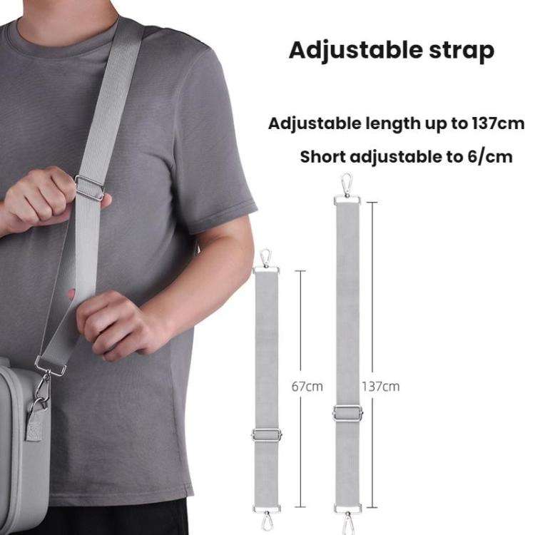 For DJI MINI 4 PRO BRDRC Remote Control Accessories Storage Handbag(Gray)