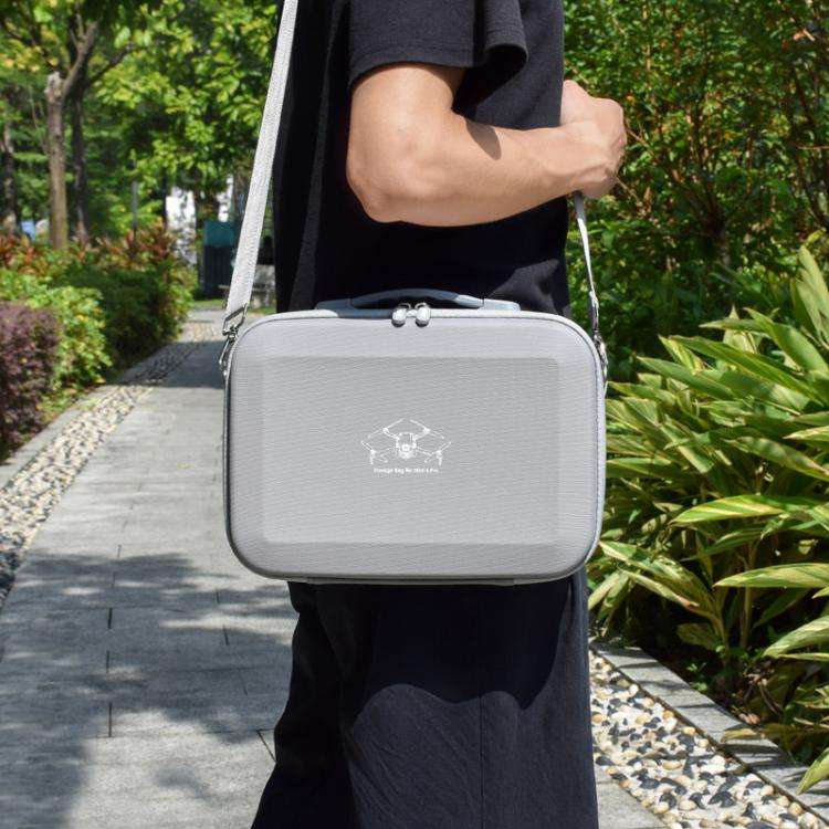 For DJI MINI 4 PRO BRDRC Remote Control Accessories Storage Handbag(Gray)
