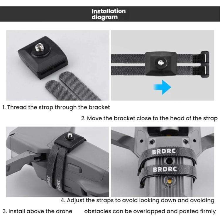 For DJI AIR3/MINI 4PRO BRDRC UAV Upload Bracket, Specification: Holder+Adapter