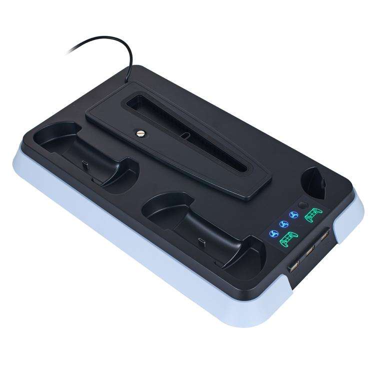 For PS5 Pro / PS5 Slim / PS5 Multifunctional Cooling Base With Dual Handle Charging Dock, Style: ...