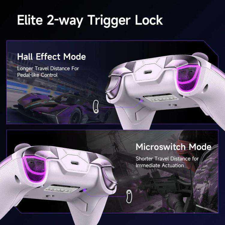EasySMX D10 Wireless Gaming Controller with Dual-Mode Triggers & TMR Hall Effect Joysticks Chargi...