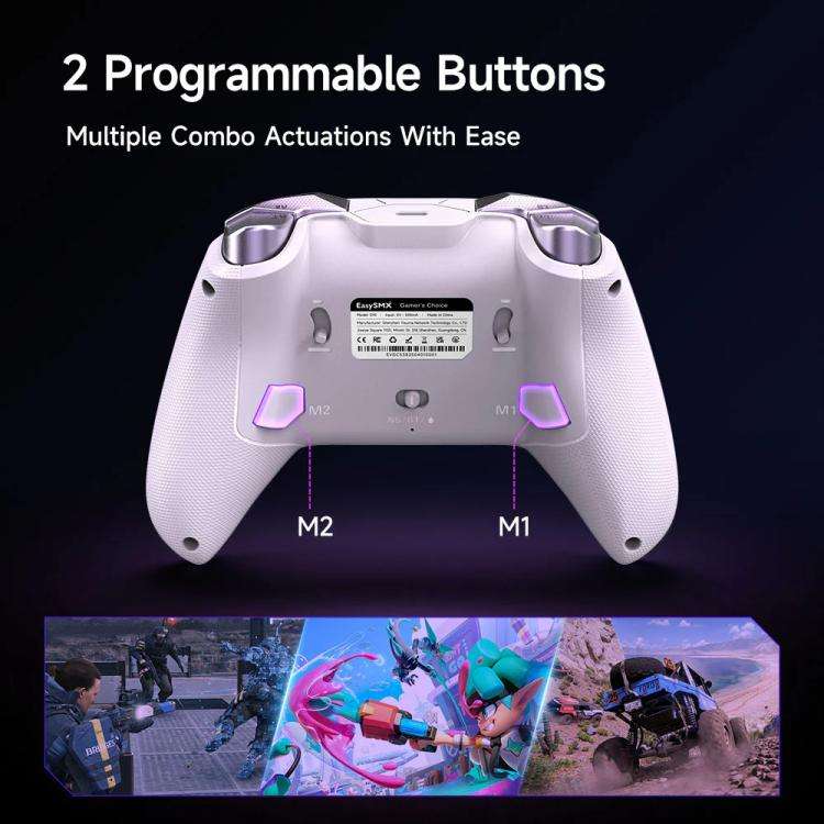 EasySMX D10 Wireless Gaming Controller with Dual-Mode Triggers & TMR Hall Effect Joysticks Chargi...