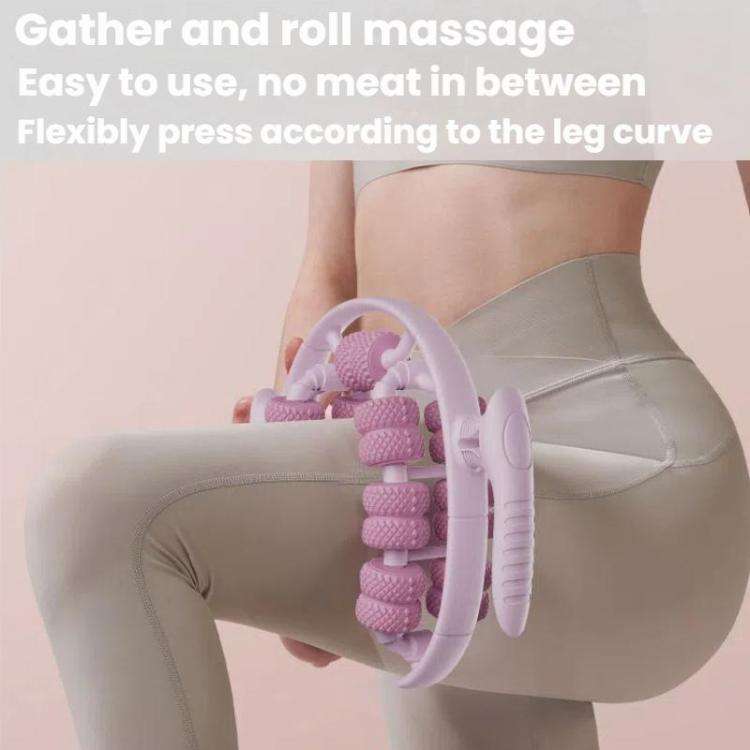 26 Rounds Dual Row Circular Leg Slimming Clamp Arm Massager(Purple)