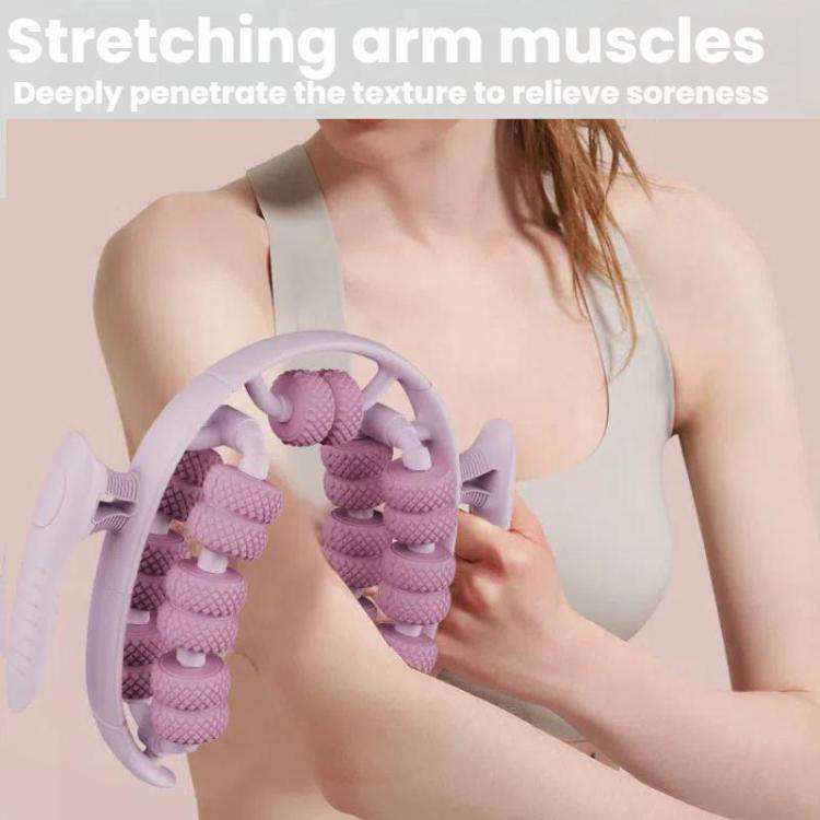 26 Rounds Dual Row Circular Leg Slimming Clamp Arm Massager(Pink)