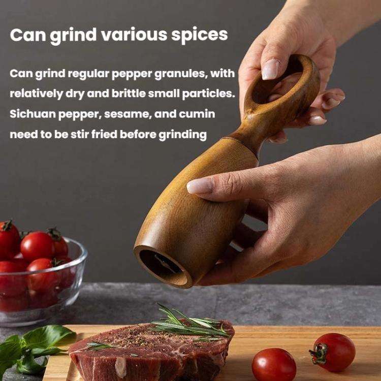 Single 7 Inch Manual Acacia Wood Ceramic Core Grinder Multi Purpose Grinder